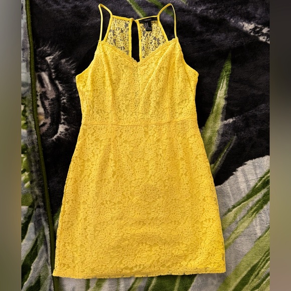 Forever 21 Medium Yellow Women’s Dress - Picture 1 of 5